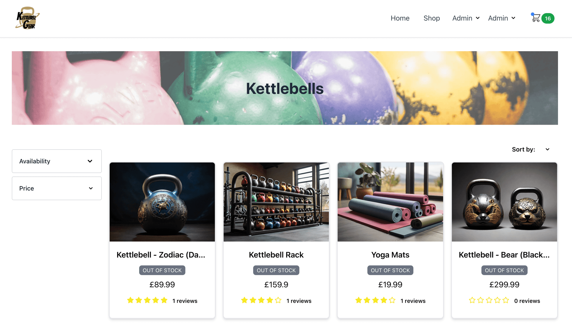 Full shopping cart features screenshot