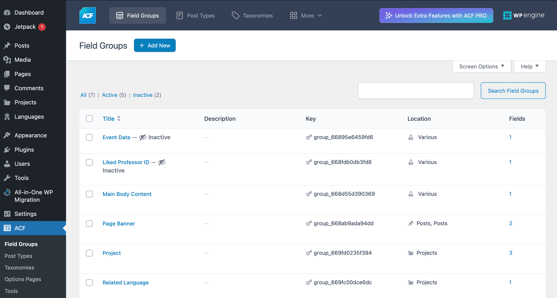 Custom Post Types and ACF screenshot